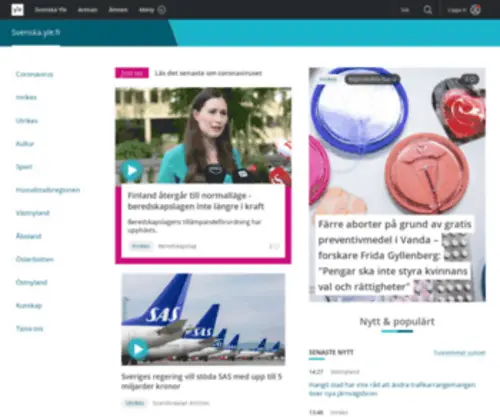 Ylebloggen.fi(Svenska Yle) Screenshot