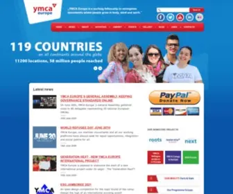 Ymcaeurope.com(YMCA Europe) Screenshot