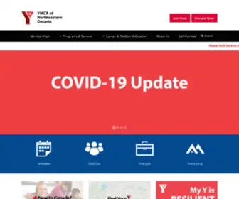 Ymcaneo.ca(YMCA of Northeastern Ontario) Screenshot