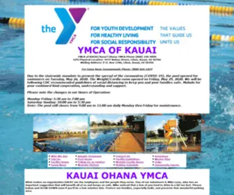 Ymcaofkauai.org(YMCA of KAUAI) Screenshot