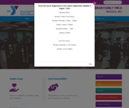 Ymcaswmo.org(Neosho Freeman Family YMCA) Screenshot