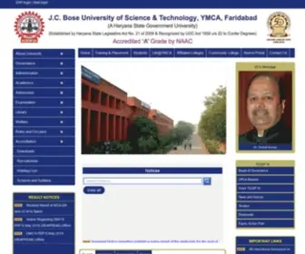 Ymcaust.ac.in(J.C Bose University Of Science And Technology) Screenshot