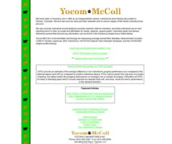 YMccoll.com(Yocom-McColl Wool Testing Labs) Screenshot