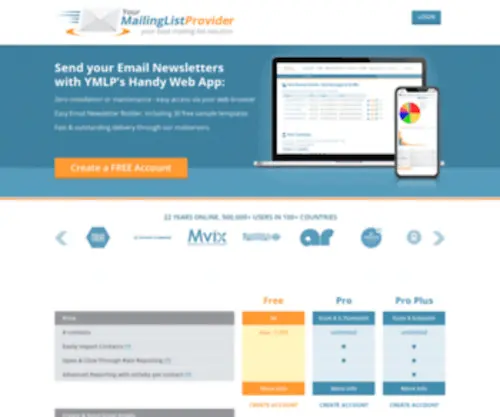 YMLP.com(Email Marketing Software) Screenshot