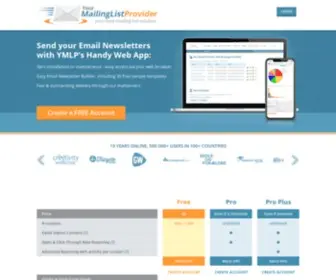 YMLpsend7.net(Email Marketing Software) Screenshot