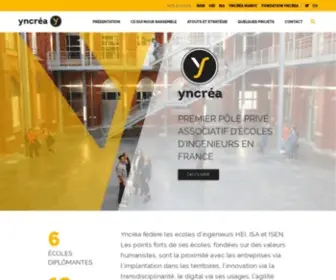 YNcrea.fr(Yncréa) Screenshot