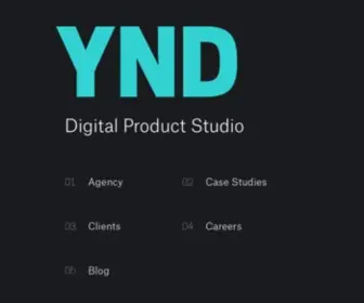 YND.co(Digital Product Studio. Find out more how we bring the startup mentality) Screenshot