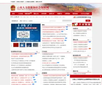 YNHRSS.gov.cn(云南人力资源和社会保障网) Screenshot