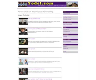 Yodel.com(Learn To Yodel) Screenshot