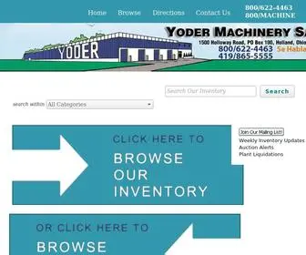 Yodermachinery.com(Yoder Machinery Sales) Screenshot