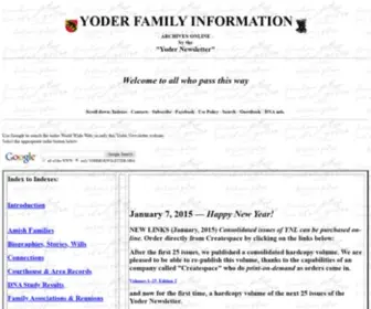 Yodernewsletter.org(YoderNewsletter Family Information) Screenshot