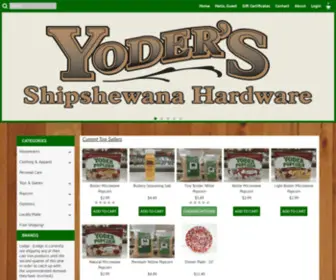 Yodershardware.com(Yoder's Shipshewana Hardware) Screenshot