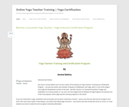 Yoga-Teachers-Training.com(Online Yoga Teacher Training) Screenshot