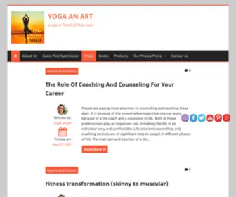 Yogaanart.com(Yoga an art that heals body mind and soul in a holistic way) Screenshot