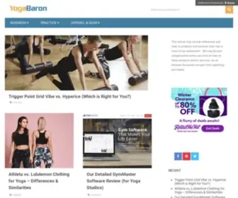 Yogabaron.com(Yoga Baron) Screenshot