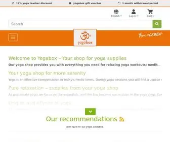 Yogabox.eu(The yoga shop for yoga accessories and meditation needs) Screenshot