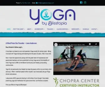 Yogabyblisstopia.com(Yoga By Blisstopia) Screenshot
