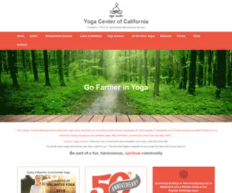 Yogacenter.org(Home of the Yoga Center of California) Screenshot