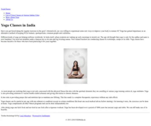 Yogaclasses.in(Yoga Classes in India) Screenshot