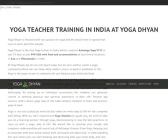 Yogadhyan.com(Yoga Teacher Training in Rishikesh) Screenshot