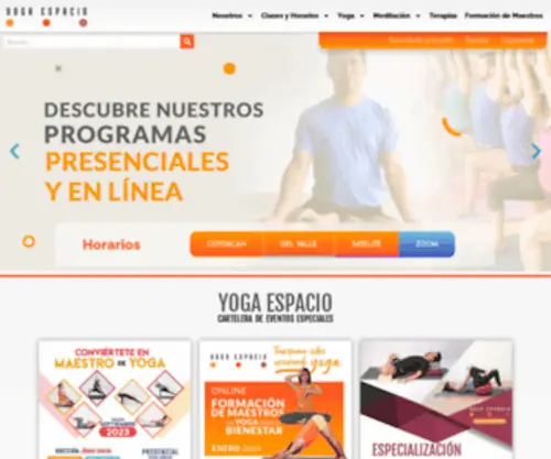 Yogaespacio.com.mx(Yoga Espacio • Centros de Yoga y Meditación en México) Screenshot