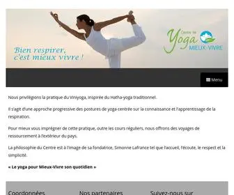 Yogamieuxvivre.ca(Centre de Yoga Mieux) Screenshot