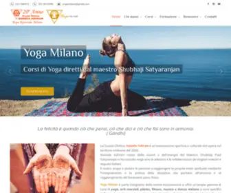 Yogamilano.it(Corsi Formazione Yoga Ayurveda Meditazione Massaggio Milano) Screenshot