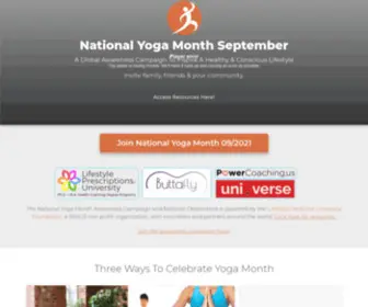 Yogamonth.com(Join National Yoga Month September) Screenshot