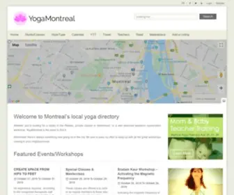 Yogamontreal.com(Montreal's Yoga Directory) Screenshot