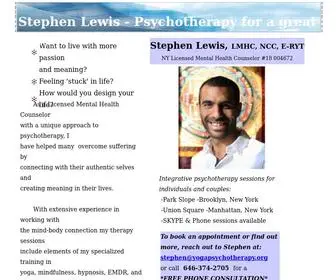 Yogapsychotherapy.org(Stephen Lewis) Screenshot