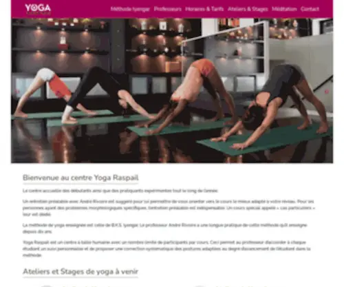 Yogaraspail.com(Yoga Raspail) Screenshot