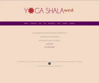 Yogashalawest.com(Traditional, community-supported ashtanga yoga in the heart of West Los Angeles) Screenshot