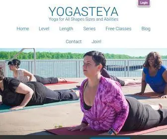 Yogasteya.com(Yoga for All Shapes Sizes and Abilities) Screenshot