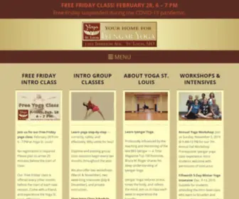 Yogastlouis.us(Your Home for Iyengar Yoga) Screenshot