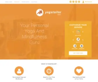 Yogatailor.com(Personalized online yoga and mindfulness videos for beginners and advanced) Screenshot