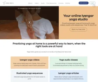 Yogavastu.com(Online Iyengar yoga videos) Screenshot