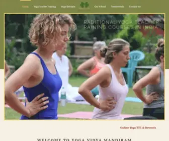 Yogavidyamandiram.com(200, 300 & 500 Hours Yoga Teacher Training School) Screenshot