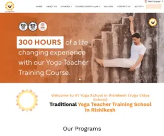 Yogavidyaschool.com(Yoga School in Rishikesh India) Screenshot