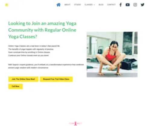 Yogawithsapna.com(Online Yoga Classes) Screenshot
