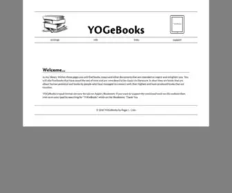 Yogebooks.com(YOGeBooks: Home) Screenshot