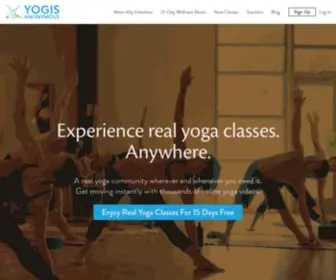 Yogisanonymous.com(Online Yoga Videos) Screenshot