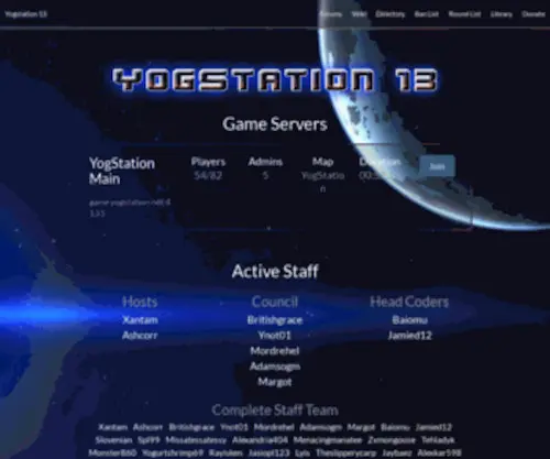 Yogstation.net(Index) Screenshot