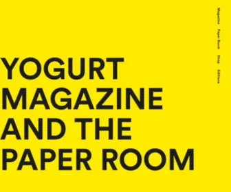 Yogurtmagazine.com(Yogurt Magazine and the Paper Room) Screenshot