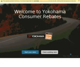 Yokohamatirerebates.com(Yokohama Tire Rewards) Screenshot