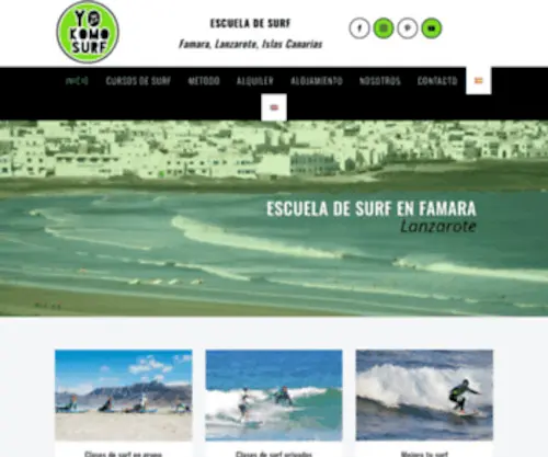 Yokomosurf.com(Escuela de surf en Famara) Screenshot
