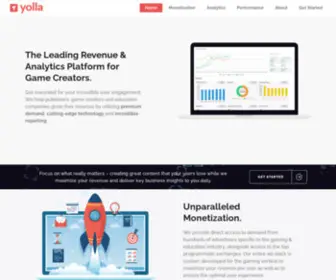 Yollamedia.com(The Leading Revenue & Analytics Platform For Game Creators) Screenshot