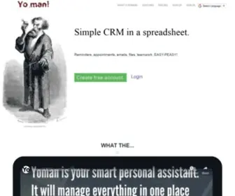 Yoman.io(Simple CRM in a Spreadsheet) Screenshot