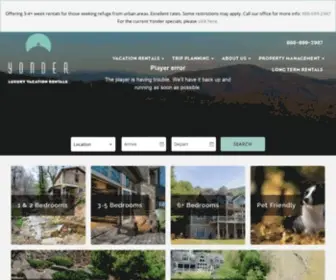 Yondervacationrentals.com(Asheville NC Cabin Rentals) Screenshot