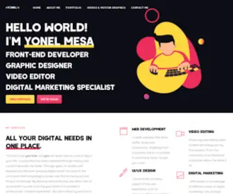 Yonel.me(Web Developer and Graphic Designer living in Miami) Screenshot