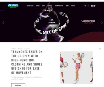 Yonex.com(Badminton, Tennis and Golf) Screenshot